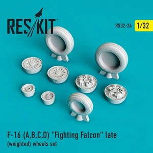 Juego de ruedas F-16 A,B,C,D "Fighting Falcon" tarde (ponderado) 1:32 ResKit RS32-0024 - Imagen 1 de 6