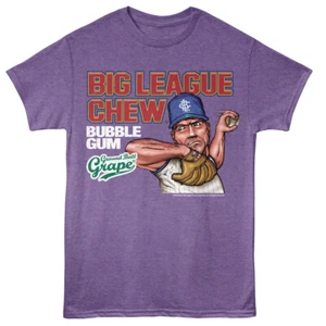 Big League Chew Bubble Gum Ground Ball Grape Men's T Shirt - Picture 1 of 6