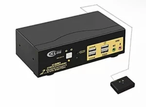 CKLau 2 Port Dual Monitor Displayport KVM Switch DP KVM Switch mit Audio USB... - Bild 1 von 6