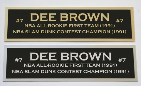 Dee Brown nameplate for signed autographed basketball photo jersey Cover