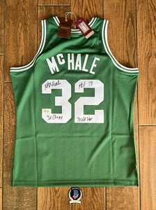 Kevin Mchale Signed Mitchell Ness Swingman Jersey Beckett Witness 3 Inscriptions - Picture 1 of 12