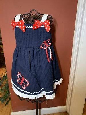 Vestido patriótico Seersucker Sophie Rose niñas 24 meses 4 de julio Foto 1 de 4