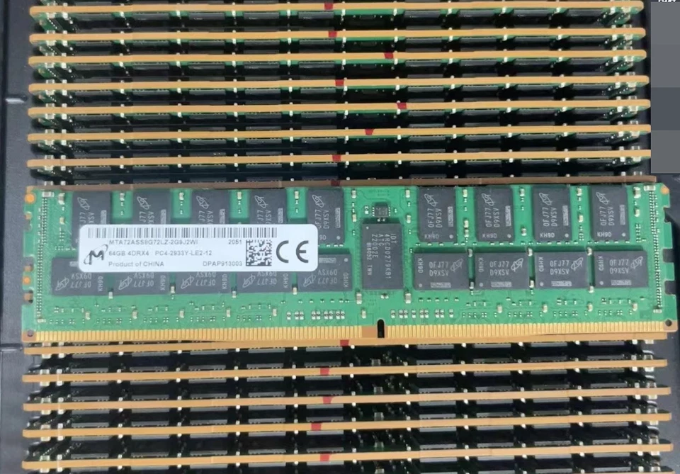 Micron 64GB DDR4 2933 Server LRDIMM RAM 4DRx4 PC4-23400 MT 72ASS8G72LZ-2G9J2 - Image 1 of 1