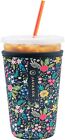 Iced Coffee Cup, Eco-Friendly Cold Soda Insulated Neoprene English Garden Picnic