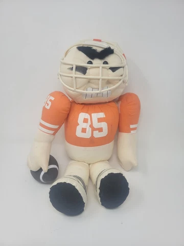 Vintage USA Tennessee Volunteers Plush Stuffed Football Player Toy 10" Cover