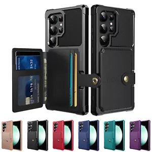 Para Samsung Galaxy S25 Ultra|+ Funda Trasera Abatible Soporte Billetera Coche Mag Antigolpes - Imagen 1 de 50