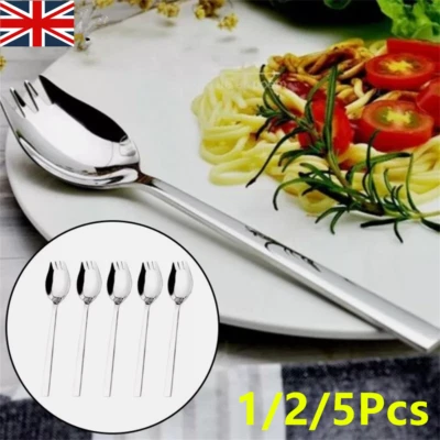 1-5X Spork Spoon Stainless Steel & Fork Cutlery Utensil Combo Outdoor Tableware, - Image 1 of 4