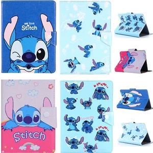 Cute Stitch kids Stand-up case for 7" 8" 9.7" 10.1" 10.2" 10.4" 10.5" Tab cover - Picture 1 of 32