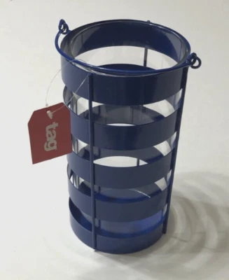 Marca TAG Colgante Vela Azul Metal Vidrio Soporte Redondo Exterior Patio Decoración Nuevo Foto 1 de 4