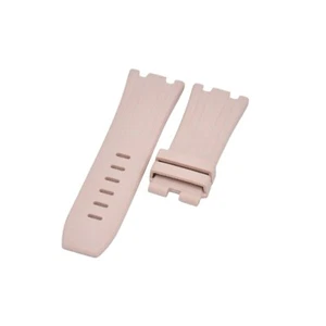 28mm Nude Pink Rubber Watch Strap For Audemars Piguet Royal Oak 42 Grip Tang Buc - Picture 1 of 6