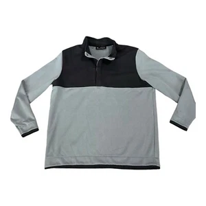 Under Armour Golf Shirt Men 2XL Ling Sleeve Gray 2 Tone Button Mock - Picture 1 of 9
