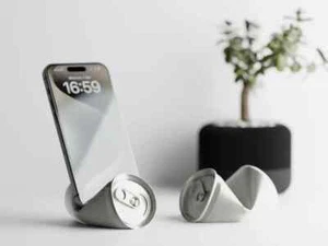 Soda Can Phone Stand – Crushed Can Design, Fun & Functional Desk Accessory - Picture 1 of 4