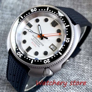 44mm 20ATM Tandorio Automatic Titanium Diving Japan NH35A White Dial Mens Watch - Picture 1 of 8