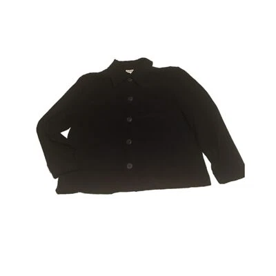 Chaqueta Briggs Mujer Med Petite Negra 5 Botones Ligera Vintage Básica Informal Foto 1 de 4