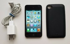 Apple iPod Touch 4th Generation 8GB A1367 Black + Power Cable + Case