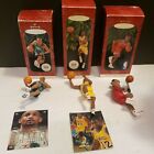 3 Hallmark Basketball Ornaments Grant Hill  Magic Johnson w/cards Scottie Pippen