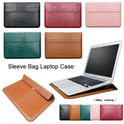 Bolso con funda de cuero de cocodrilo para Macbook M5 Pro 14 Air 13 15 16 11 12 pulgadas Foto 1 de 4