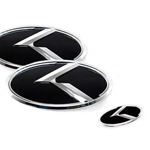 3D K Emblem Front Rear Horn Cap 3p (Fits: 2019 2022 Forte 4d Cerato K3) - Picture 1 of 8