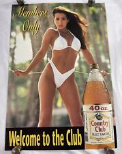 Country Club - Malt Liquor Beer Poster 18x26.25” Man Cave Pinup Members Only