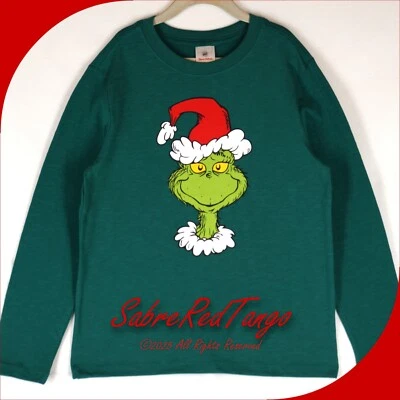 NUEVO CON ETIQUETAS CAMISETA GRÁFICA HANNA DIFFERENTSON DR SEUSS MANGA LARGA VERDE GRINCH 150 12 Foto 1 de 3