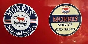 Morris Sales & Service Stickers x2  Eight, 8, Ten Minor Oxford Cowley Isis Z Van - Picture 1 of 4