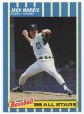 Jack Morris 1988 Fleer Baseball All-Stars #26  Detroit Tigers  Hall of Fame