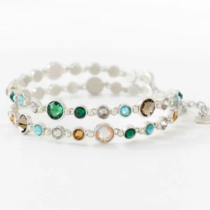Touchstone Crystal GLAM Bracelet EARTH Topaz Green Adj 7 1/4-9" Stunning!๐ - Picture 1 of 3