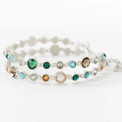 Pulsera Touchstone Cristal GLAM TIERRA Topacio Verde Ajustable 7 1/4-9" ¡Impresionante!💎 Foto 1 de 3