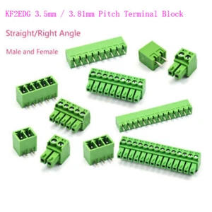 Bloque de terminales KF2EDG de paso de 3,5 mm/3,81 mm conector de tornillo de PCB macho y hembra 2-24P - Imagen 1 de 3