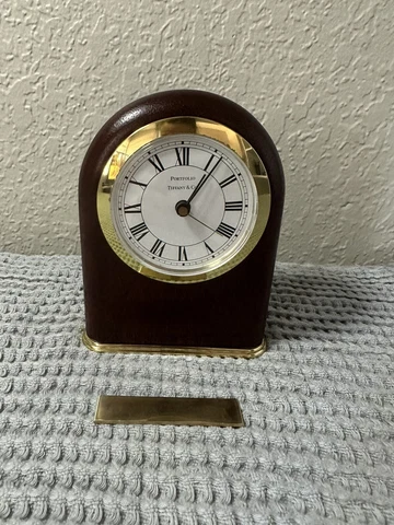 Portfolio by Tiffany & Co. ~ Table Desk Clock ~ Germany Made ~ Cover