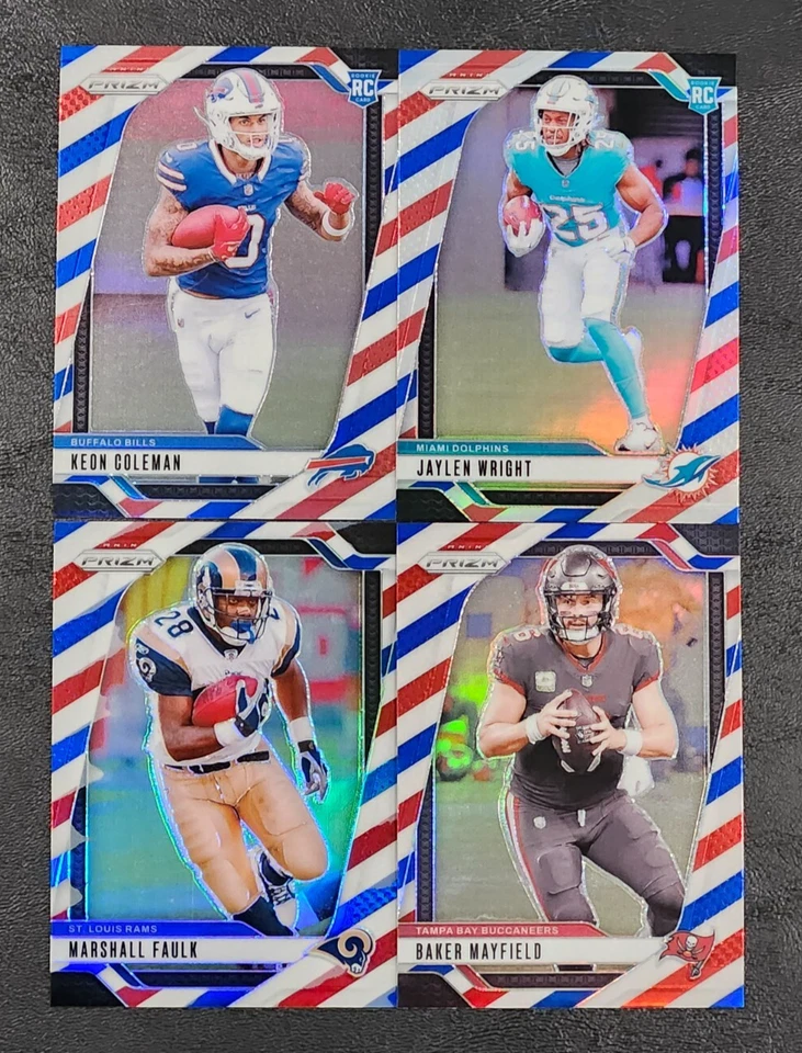2024 Prizm Football RED WHITE BLUE (RWB) PRIZMS 251-400 You Pick the Card - Image 1 of 1
