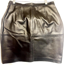 Newport News Shape FX 100% leather skirt