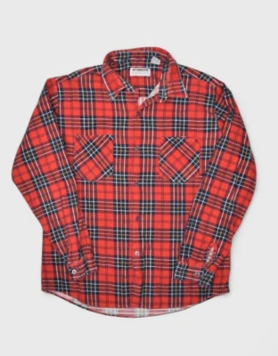 Vintage McGregor Shirt Mens M Red Flannel Bagpiper Button Up Long Sleeve - Image 1 of 4