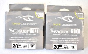 Lot of 2 Seaguar TactX Braid & Fluoro Kit 300yd Total 20lb 4 Strand 20TCX150