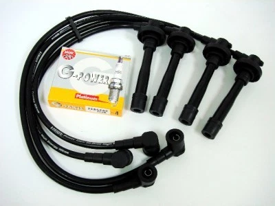 FOR NISSAN SENTRA 200SX SR20DE ENGINE 10.2M SPARK WIRES NGK PLATINUM PLUGS BLACK - Image 1 of 1