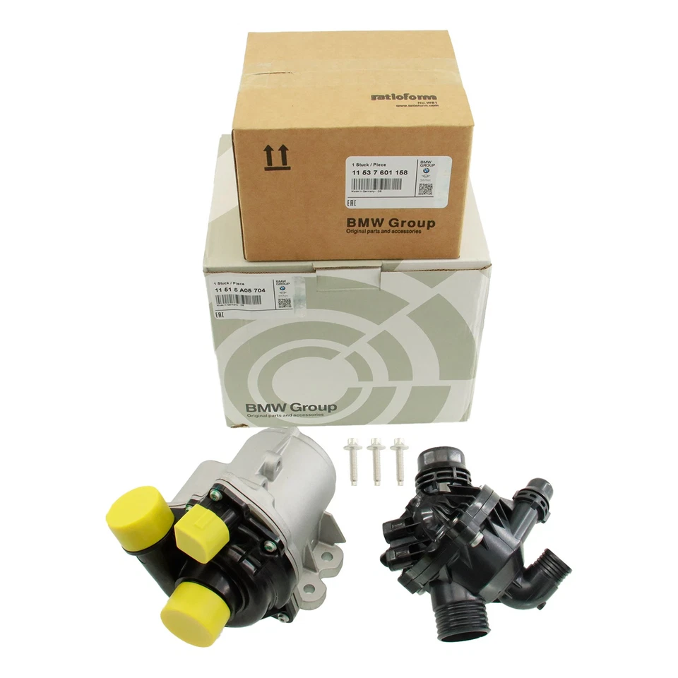 For BMW 535i 335i x5 x6 3.0L Electric Engine Water Pump W/Thermostat 11517632426 - Imagem 1 de 4