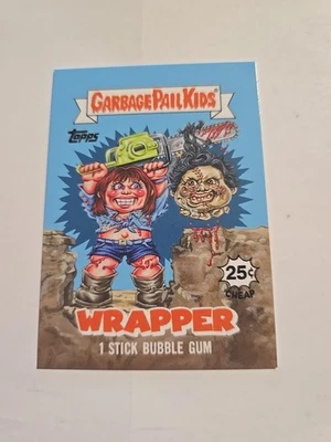 2025 GPK OH THE HORROR-IBLE/WRAPPER CARD #23 Wave 5 CHAINSAW CHARLY - Image 1 of 2