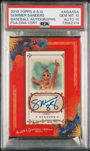 SUMMER SANDERS 2010 Topps Allen Ginter AGA-SSA Autografo Olimpiadi PSA 10 Auto 10 - Foto 1 di 2