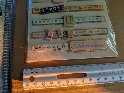 K&Company studio k 6 pc. Words & phrases Grand Adhesions Sentiments sticker Pack - Image 1 of 4