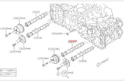 Eixo de comando de entrada lateral do driver 2015-2019 Subaru Outback Legacy 2.5L fabricante de equipamento original novo - Imagem 1 de 3
