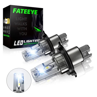 2X H4 LED Scheinwerfer 6500K 10000LM Mit Zulassung Fern/Abblendlicht 1:1 Halogen - Bild 1 von 4