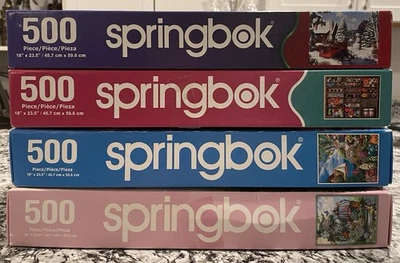 🔴🔵Springbok, 4 Puzzle Lot, 500 pieces each, Great Multi-Pack Value🔴🔵 - Image 1 of 4