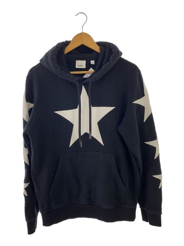 FELPA CON CAPPUCCIO BURBERRY MOTIVO STELLA XS COTONE Nera 8034567 Usata