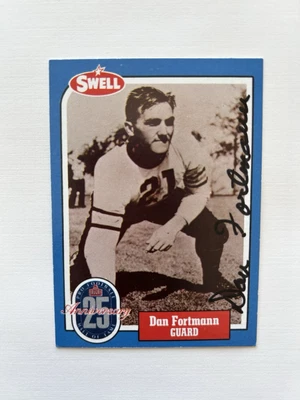 Chicago Bears NFL HOF Guard Dan Fortmann Autographed 1988 Phil Swell HOF Card - Image 1 of 2