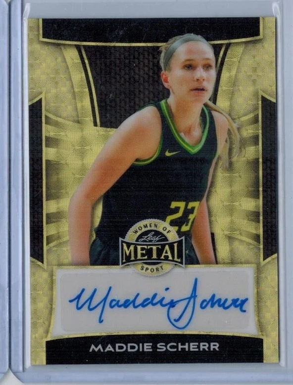 2025 ЛИСТ ЖЕНЩИН СПОРТА МЕТАЛЛИЧЕСКИЙ MADDIE SCHERR АВТО 1/1 СУПЕРПРИЗМАТИЧЕСКИЙ АВТОГРАФ - Изображение 1 из 1