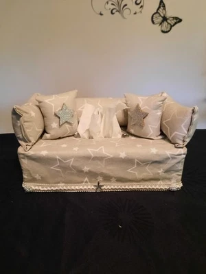 Kosmetiktücherbox Sofa, Tachentuchbox,Handarbeit - Bild 1 von 2