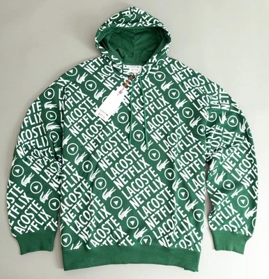 Men’s Lacoste x Netflix Loose Fit Organic Cotton Sweatshirt XXL Loose Fit - Image 1 of 4