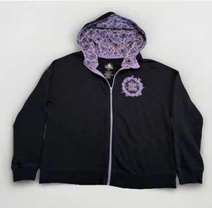 Disney Parks Haunted Mansion Zip Hoodie Jacket Foolish Mortals Womens S Witchy - Picture 1 of 12
