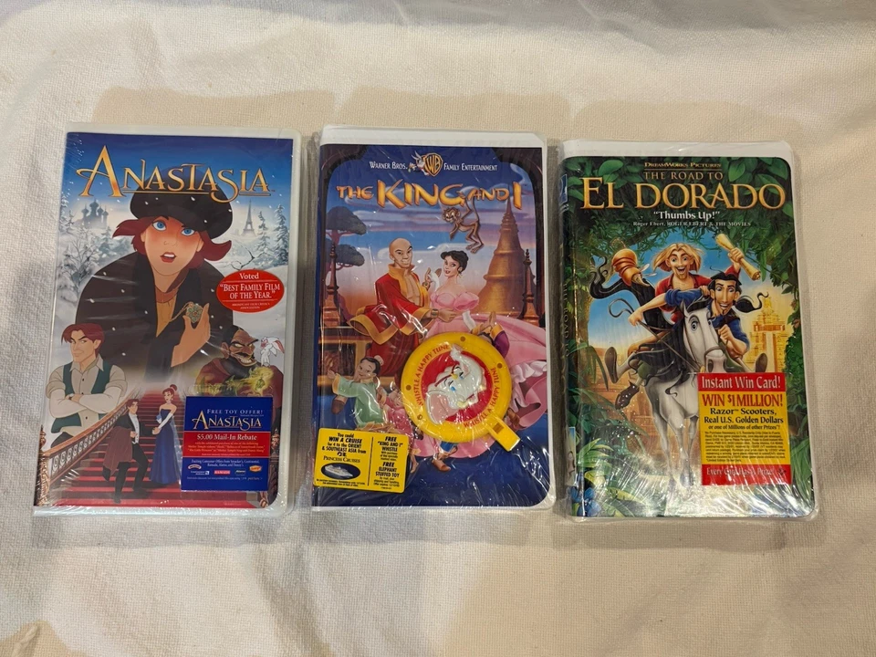 Sealed VHS Lot – Anastasia, The King and I, The Road to El Dorado – New #2 - Image 1 of 3