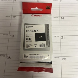 New GENUINE Canon 102BK PFI-102BK Black Ink - Zdjęcie 1 z 2